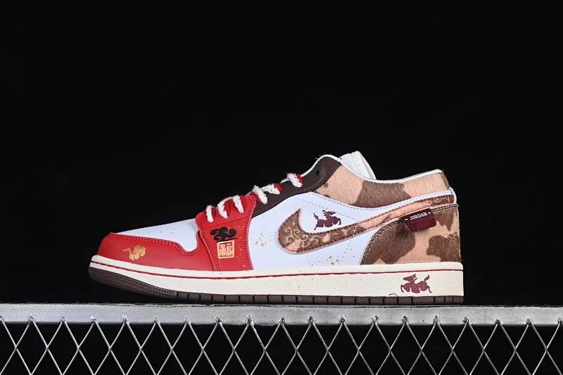 All categories Air Jordan Jordan series basketball shoes Air Jordan 1 Low Air Jordan 1 Low AJ1 Joe 1 Year of the Horse limited low-top retro cultural basketball shoes IQ5321-121